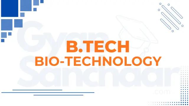 BTech Biotechnology cover image